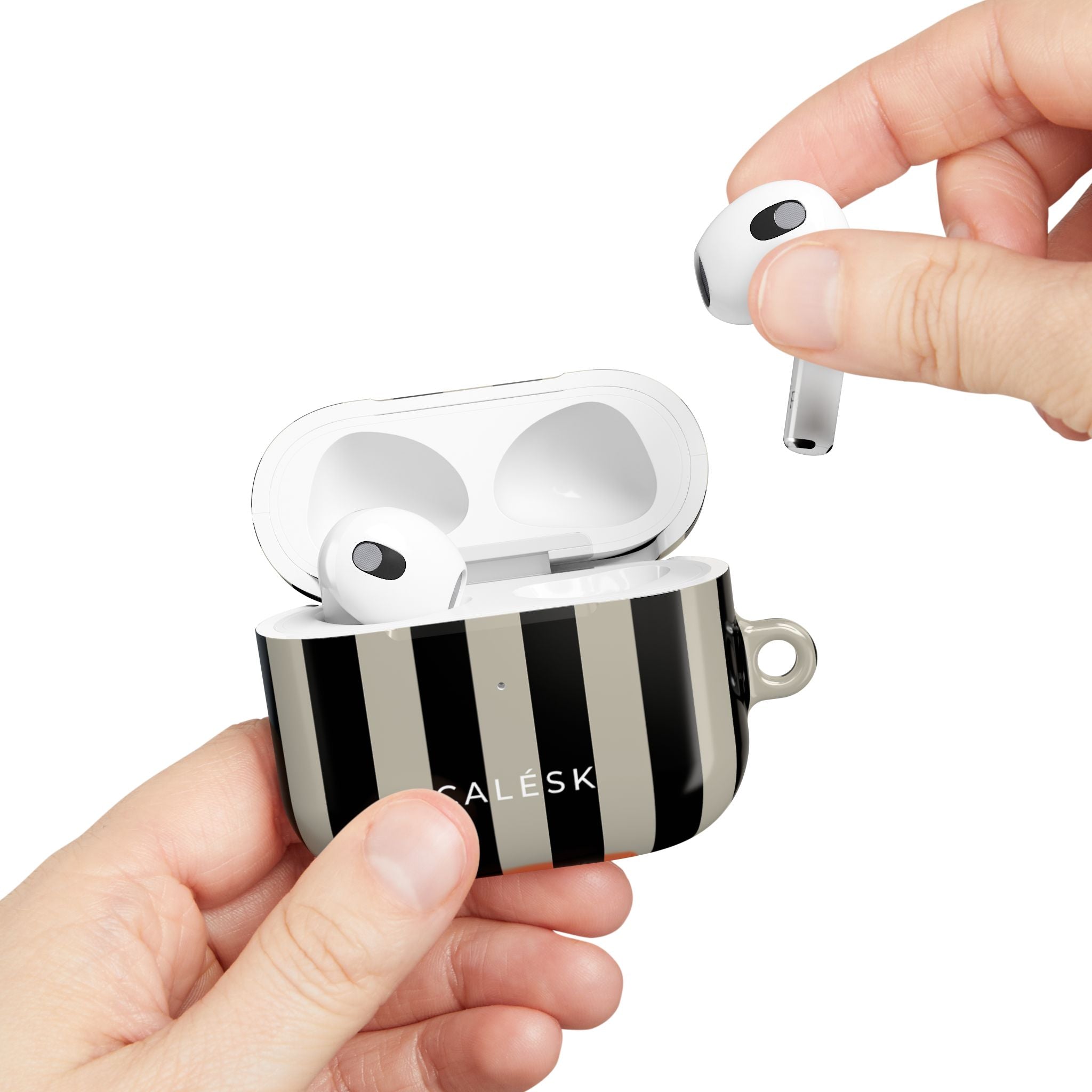 Grey Scale Earbuds Case