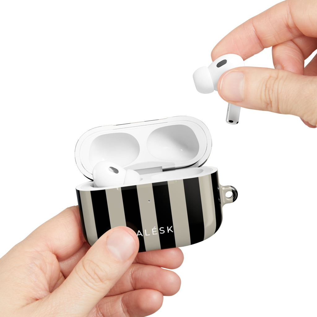 Grey Scale Earbuds Case