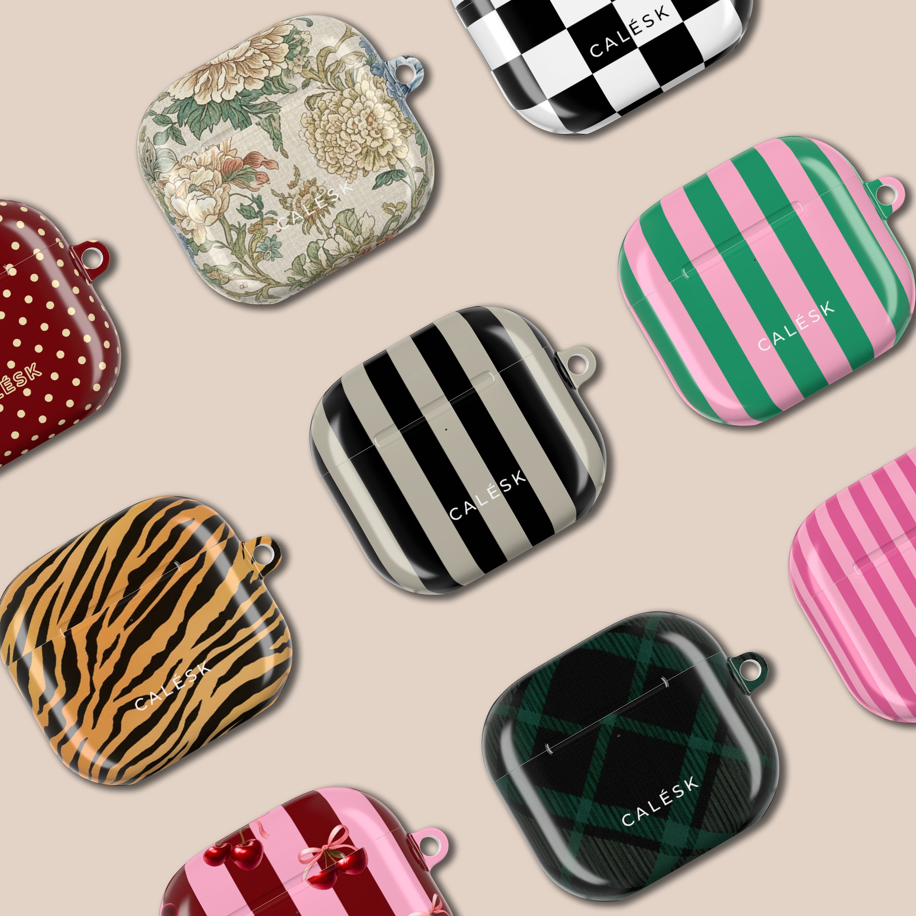 Grey Scale Earbuds Case